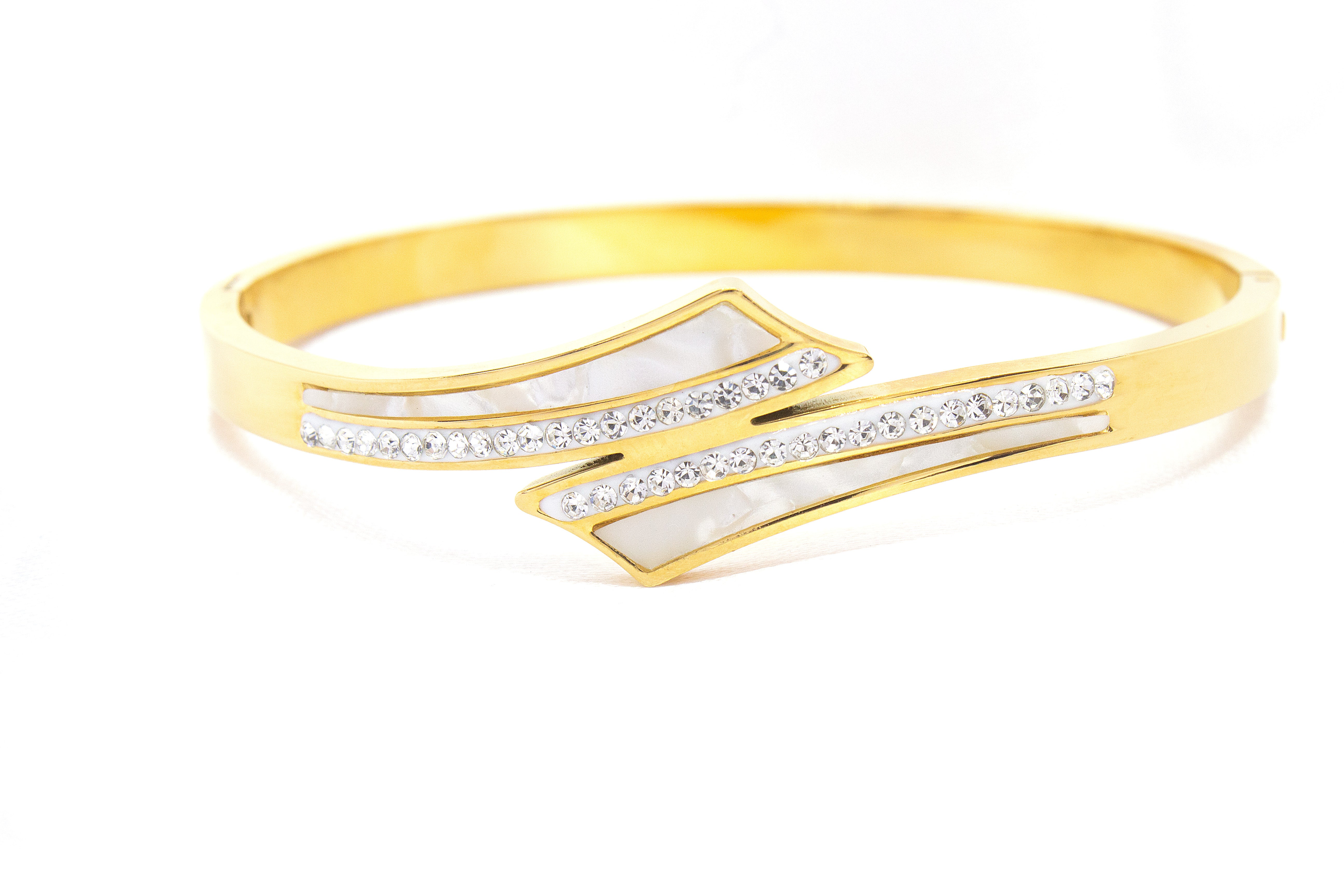 MOTHER-OF-PEARL DUAL STRIPE BRACELET