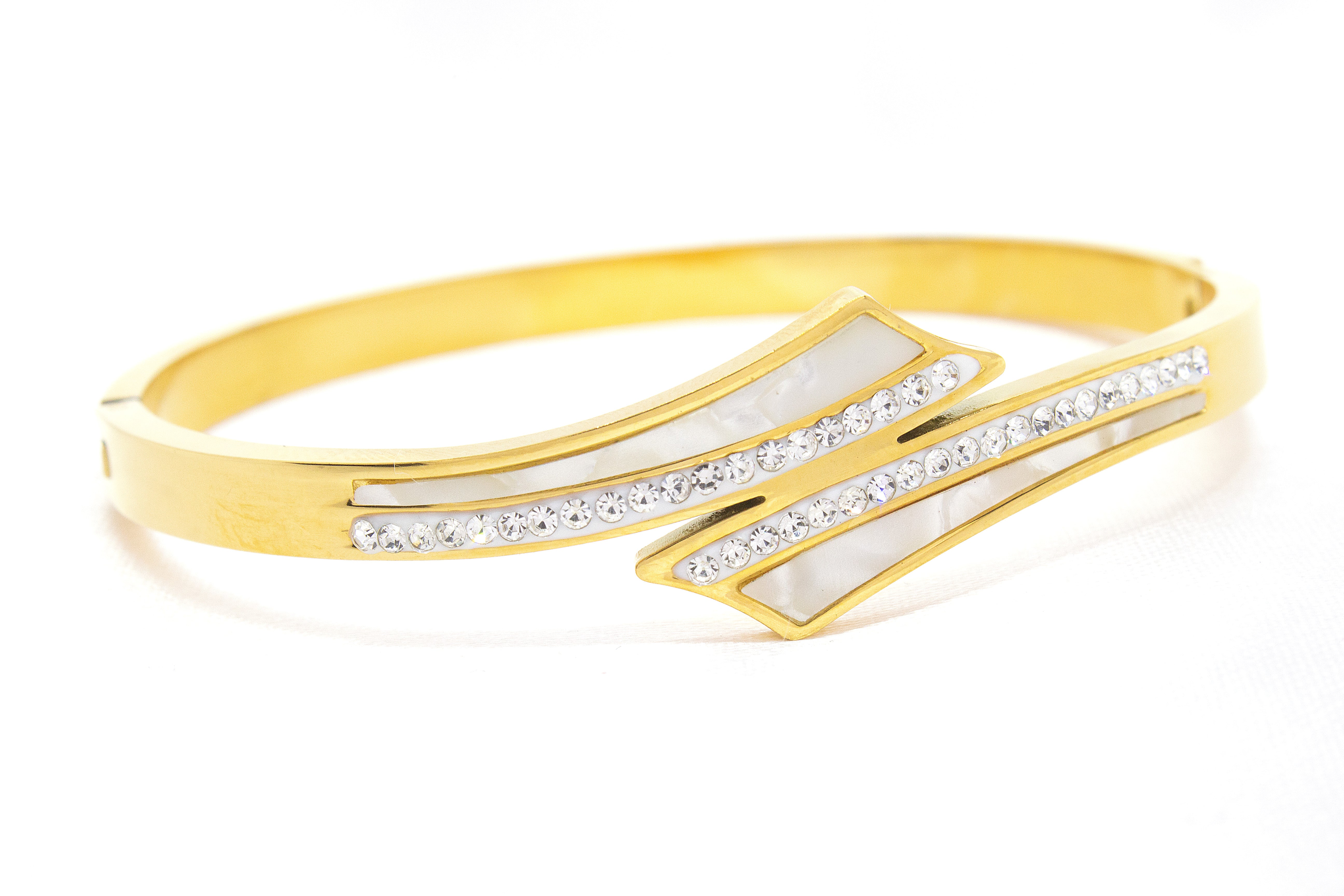 MOTHER-OF-PEARL DUAL STRIPE BRACELET