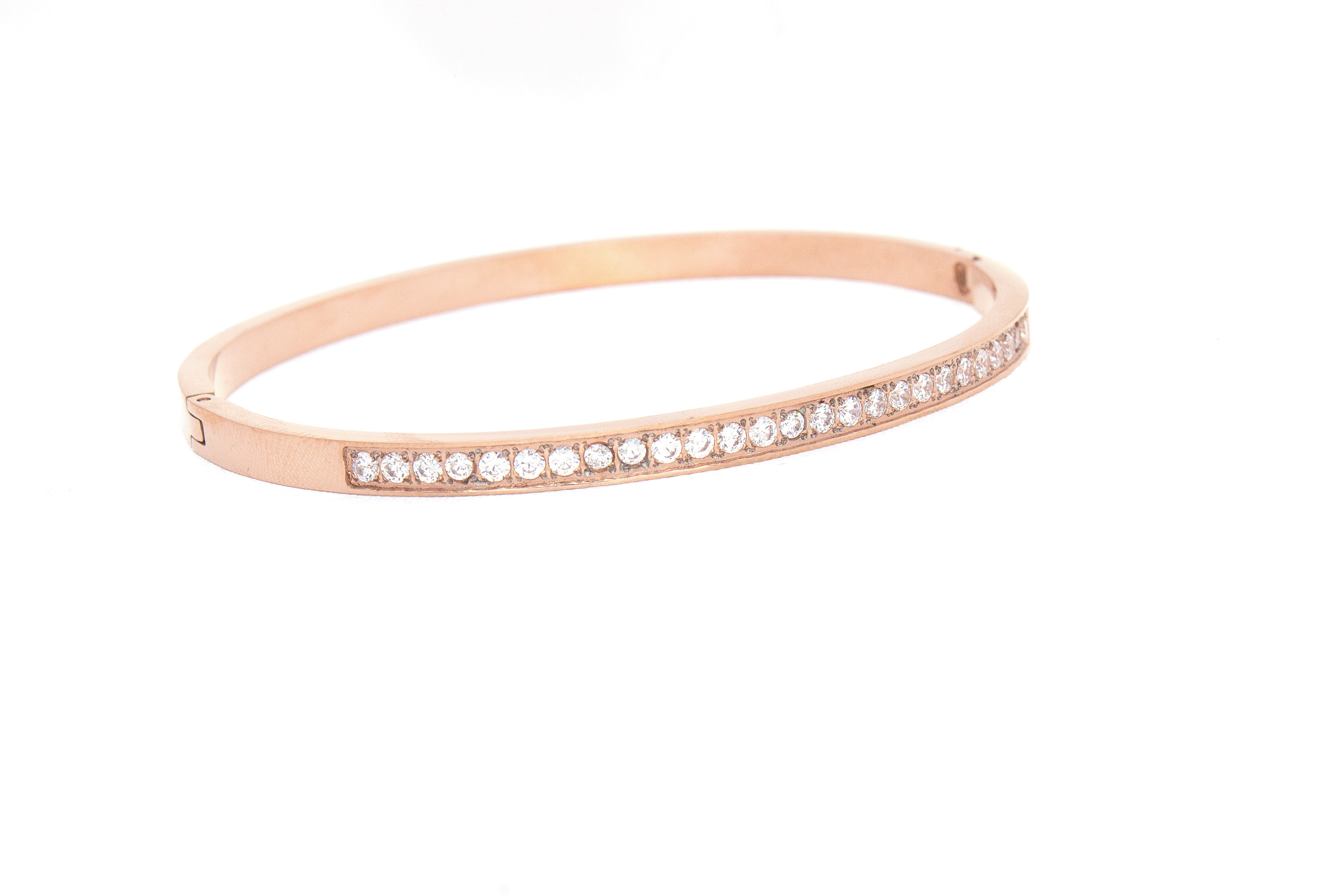 SLIM ROSE GOLD CRYSTAL LINE BRACELET