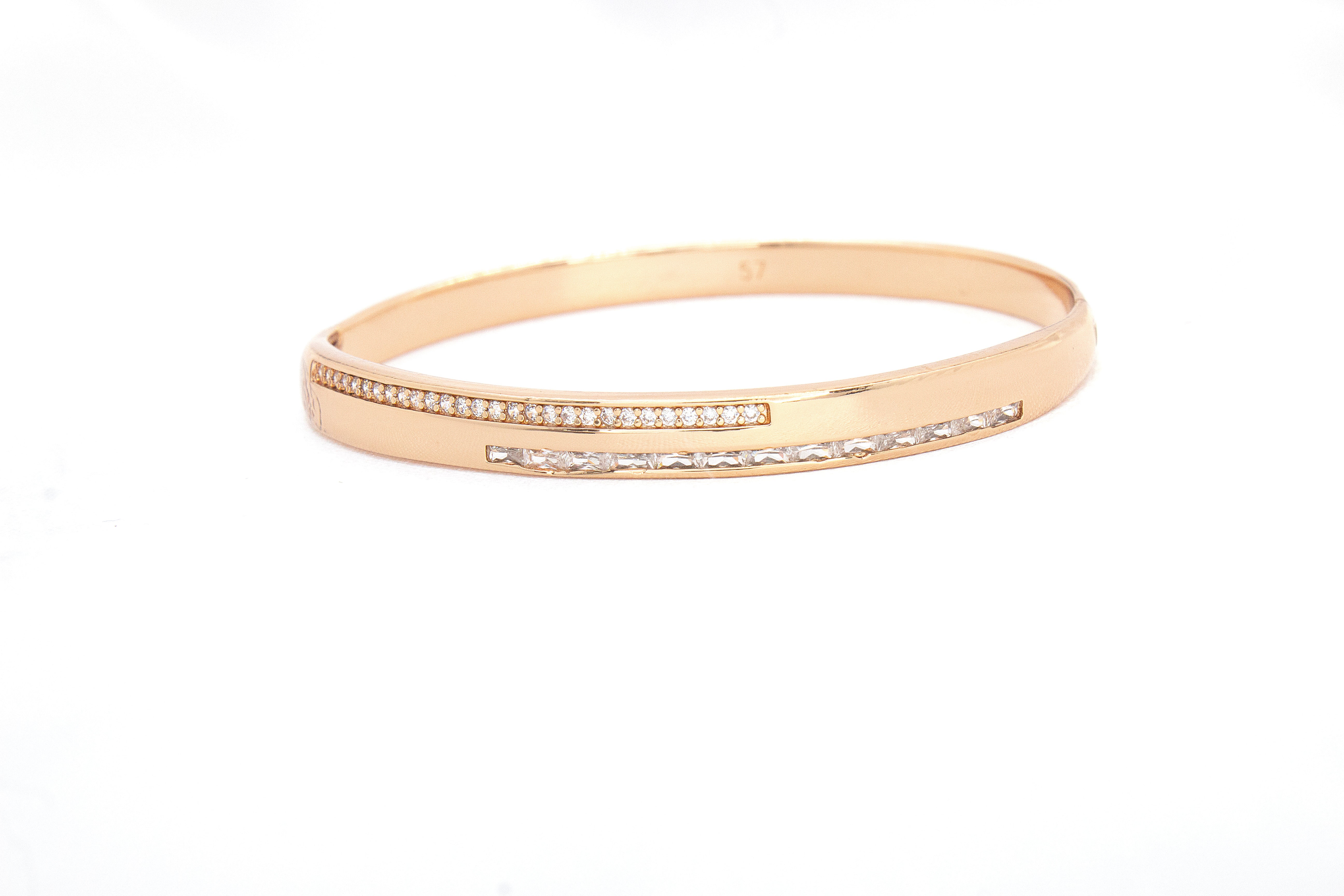 DUAL-LINE ROSE GOLD CRYSTAL BRACELET