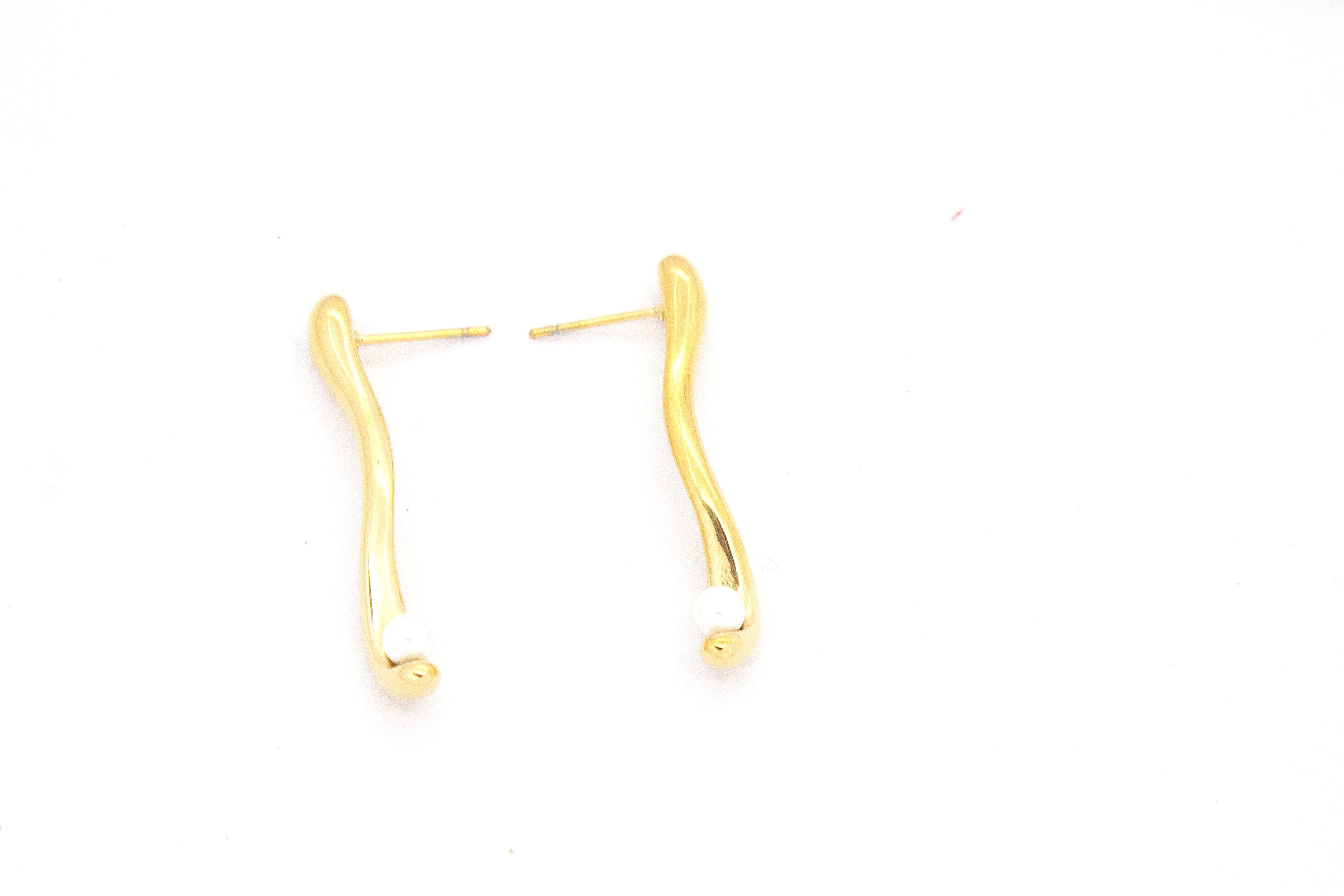 ABSTRACT WAVE DROP EARRINGS
