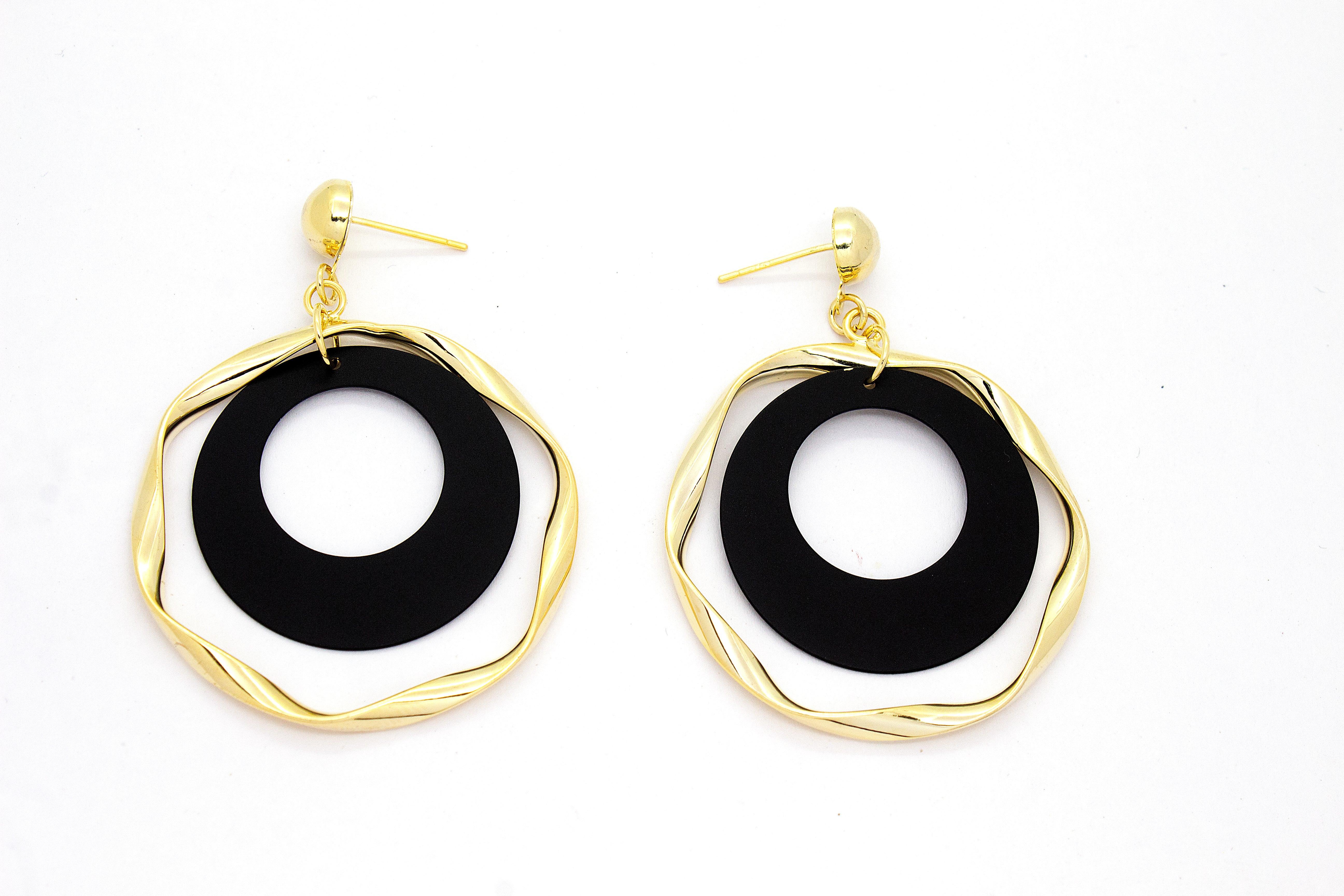 MODERN TWISTED HALO EARRINGS