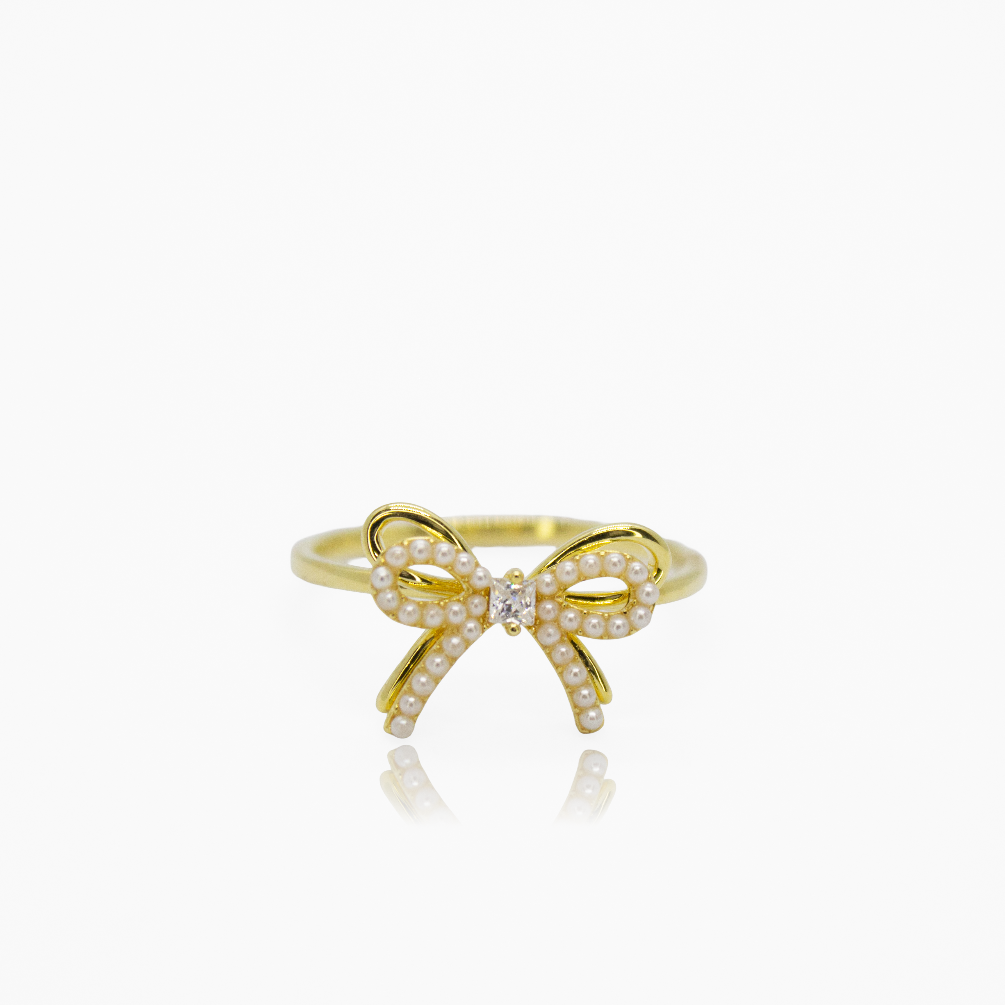 PEARL BOW STATEMENT RING