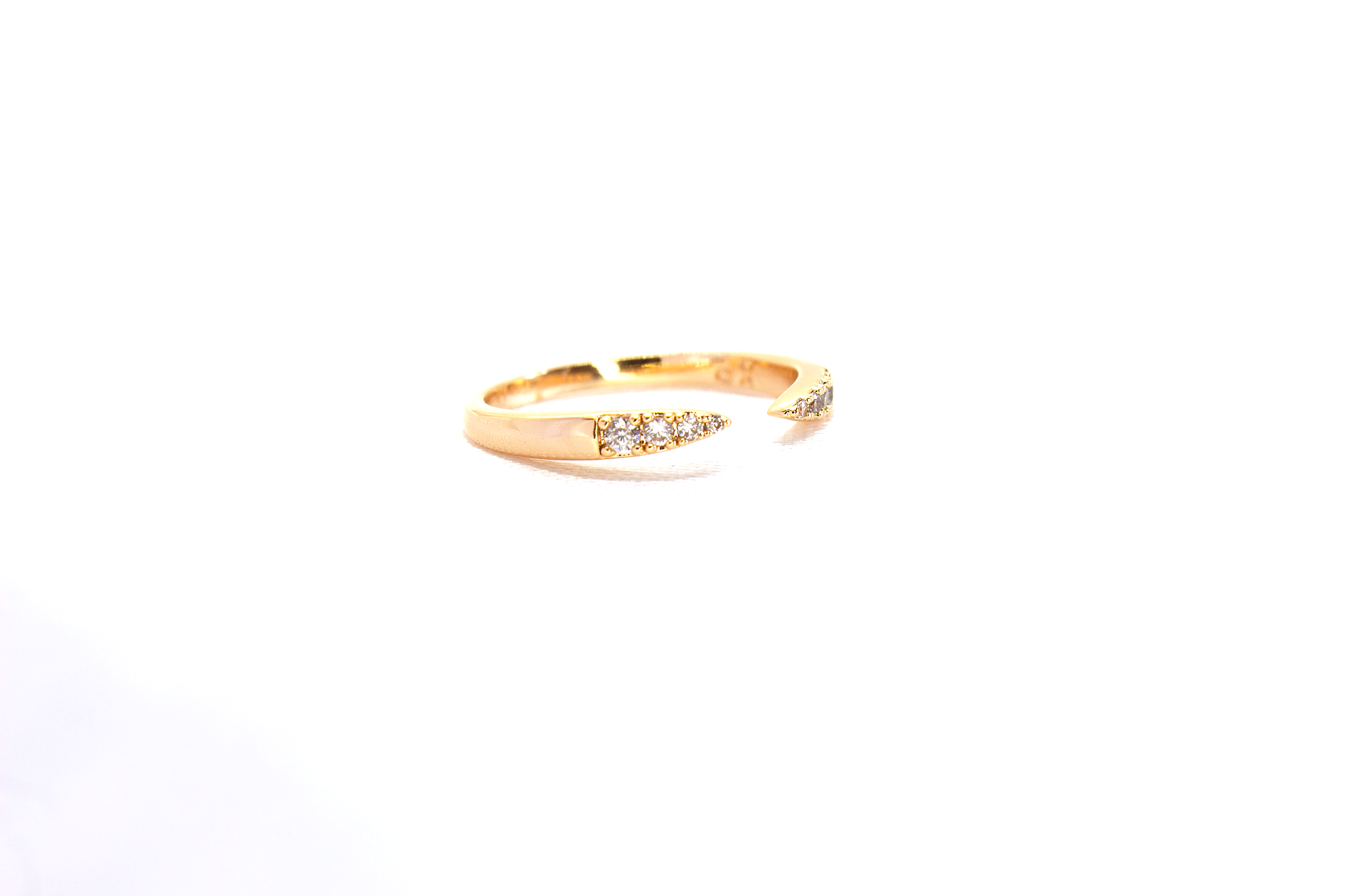 MICRO PAVE TAPERED OPEN RING