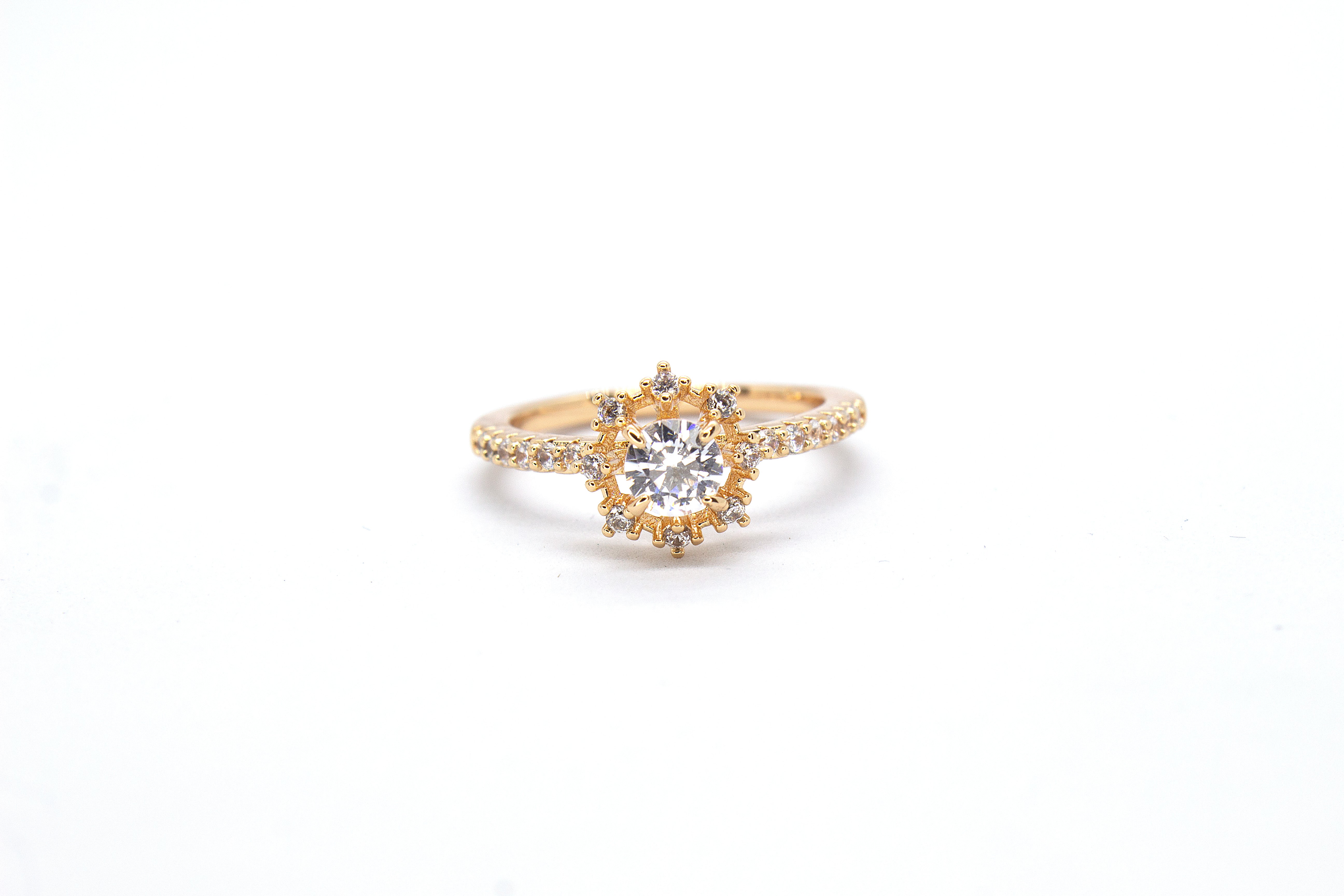 RADIANT HALO ROUND-CUT SOLITAIRE RING