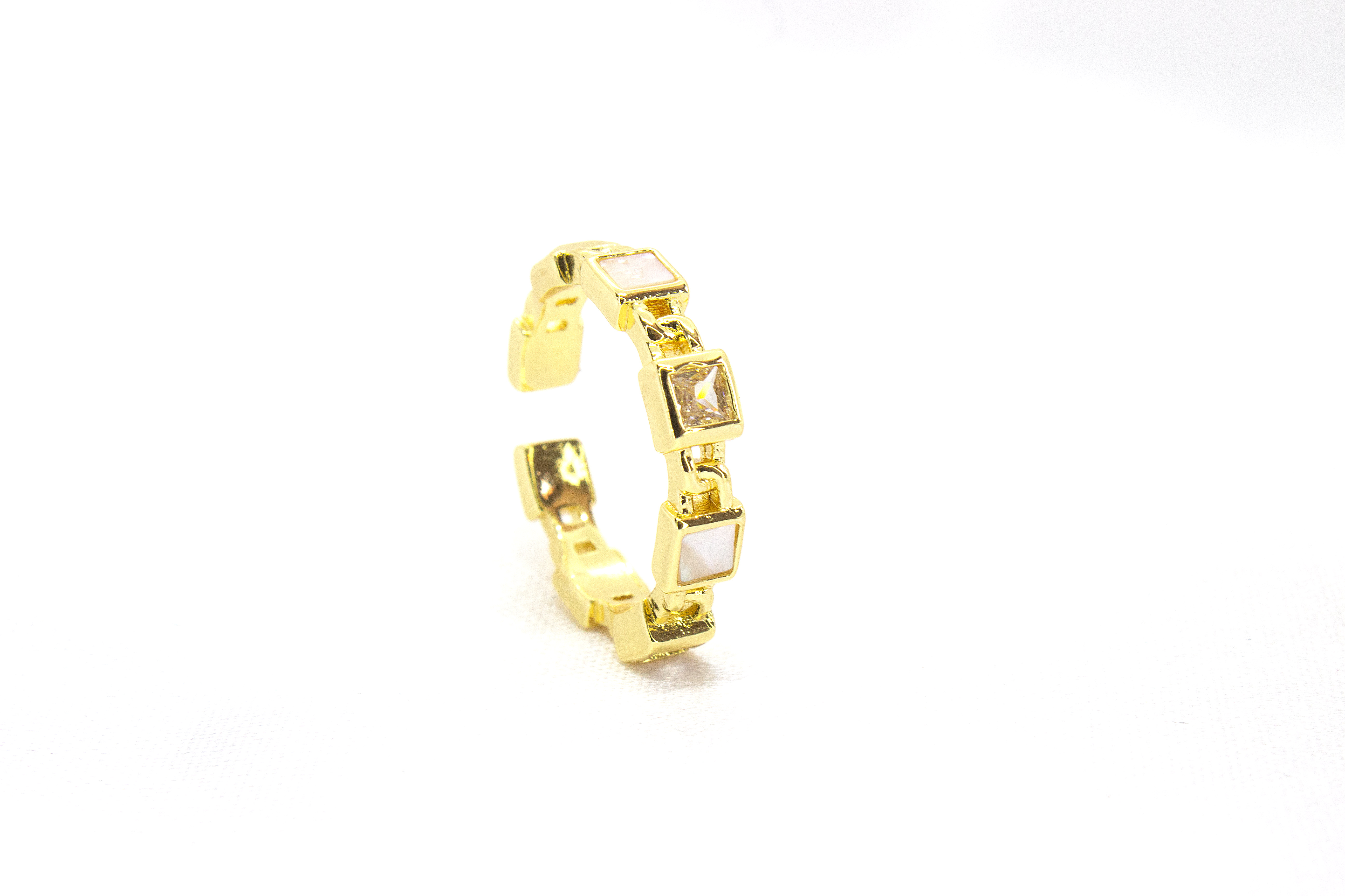 GEOMETRIC MOSAIC ADJUSTABLE RING