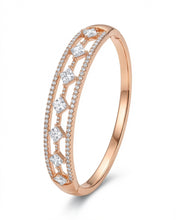 Princess Cut Crystal Double Line Bracelet