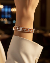 Princess Cut Crystal Double Line Bracelet