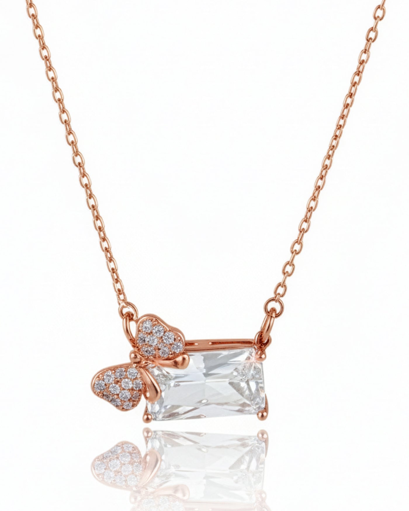 Butterfly Crystal Pendant Chain