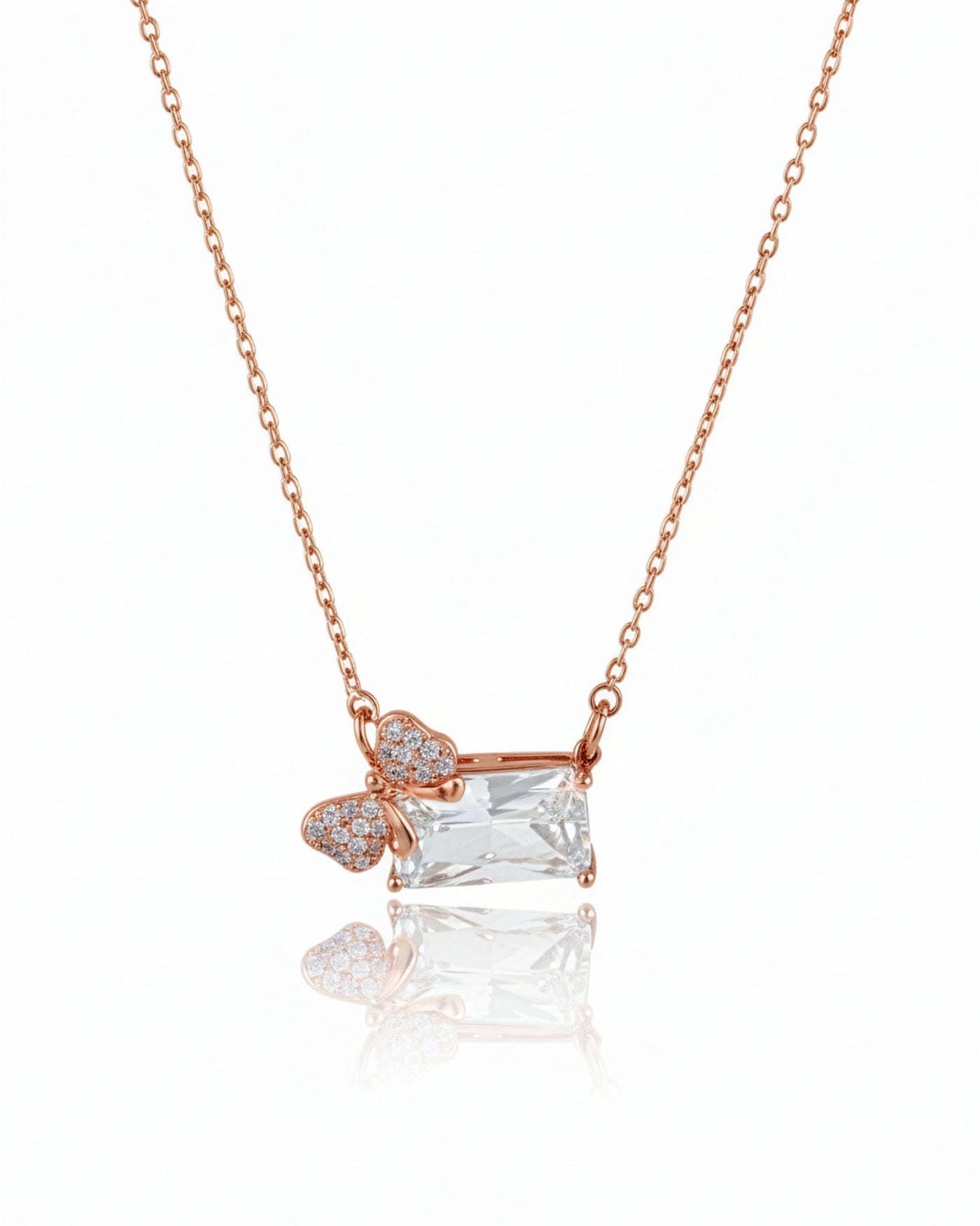 Butterfly Crystal Pendant Chain
