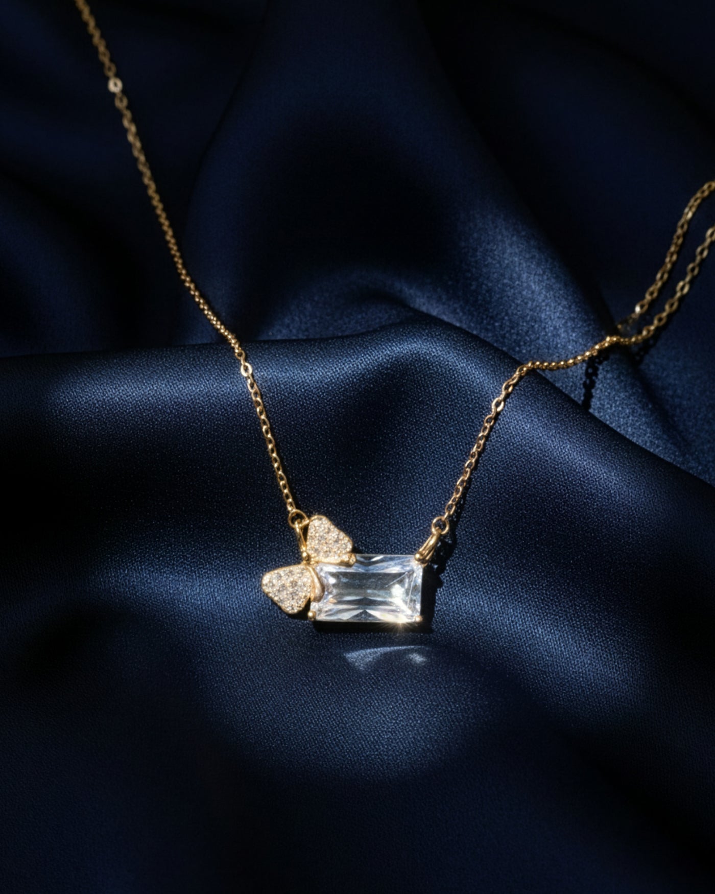 Butterfly Crystal Pendant Chain