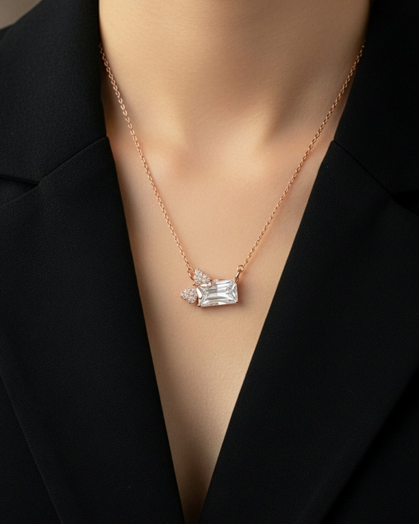 Butterfly Crystal Pendant Chain