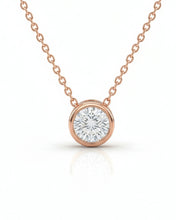 Rose Gold Solitaire Pendant Chain