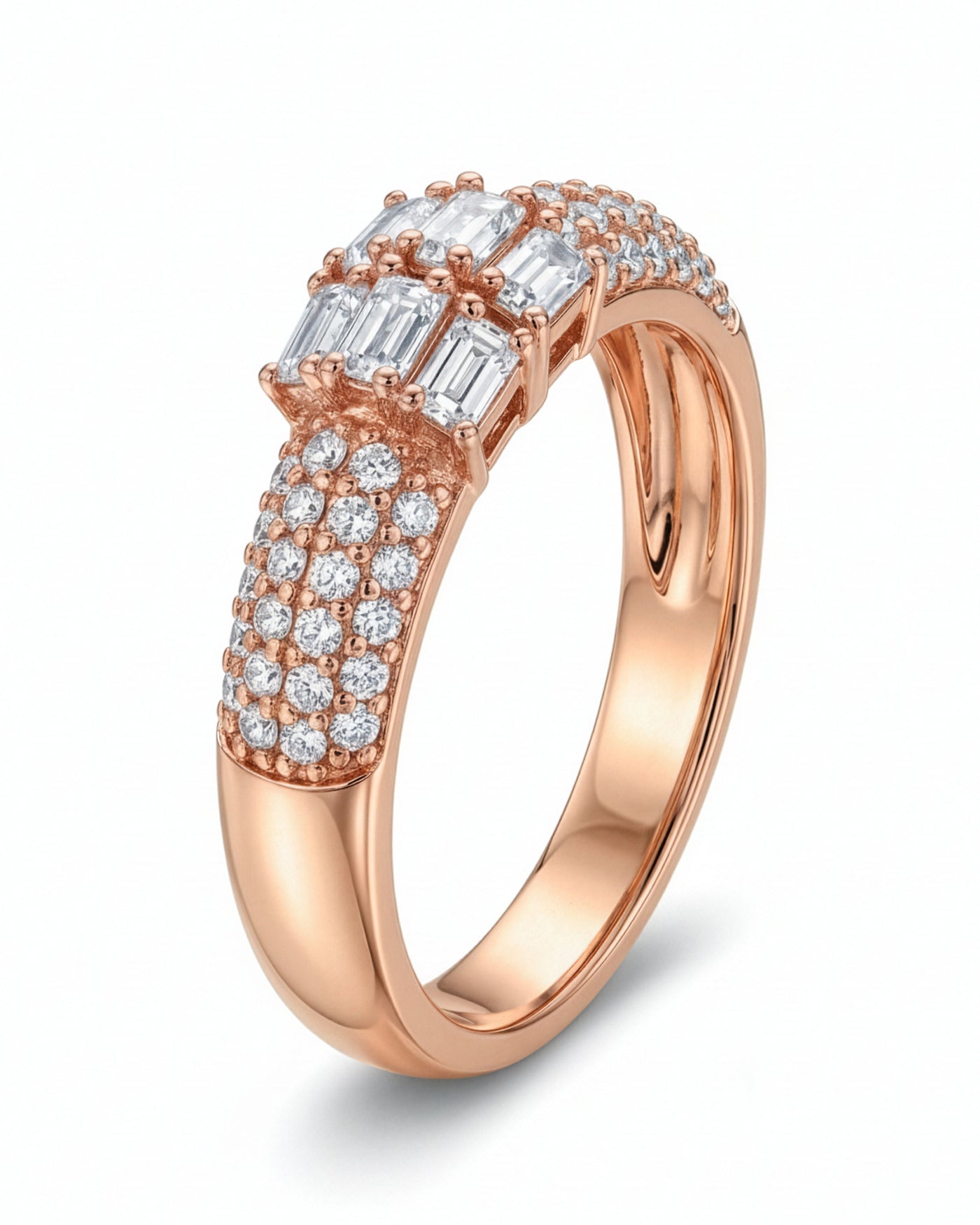 Baguette Cluster Crystal Ring