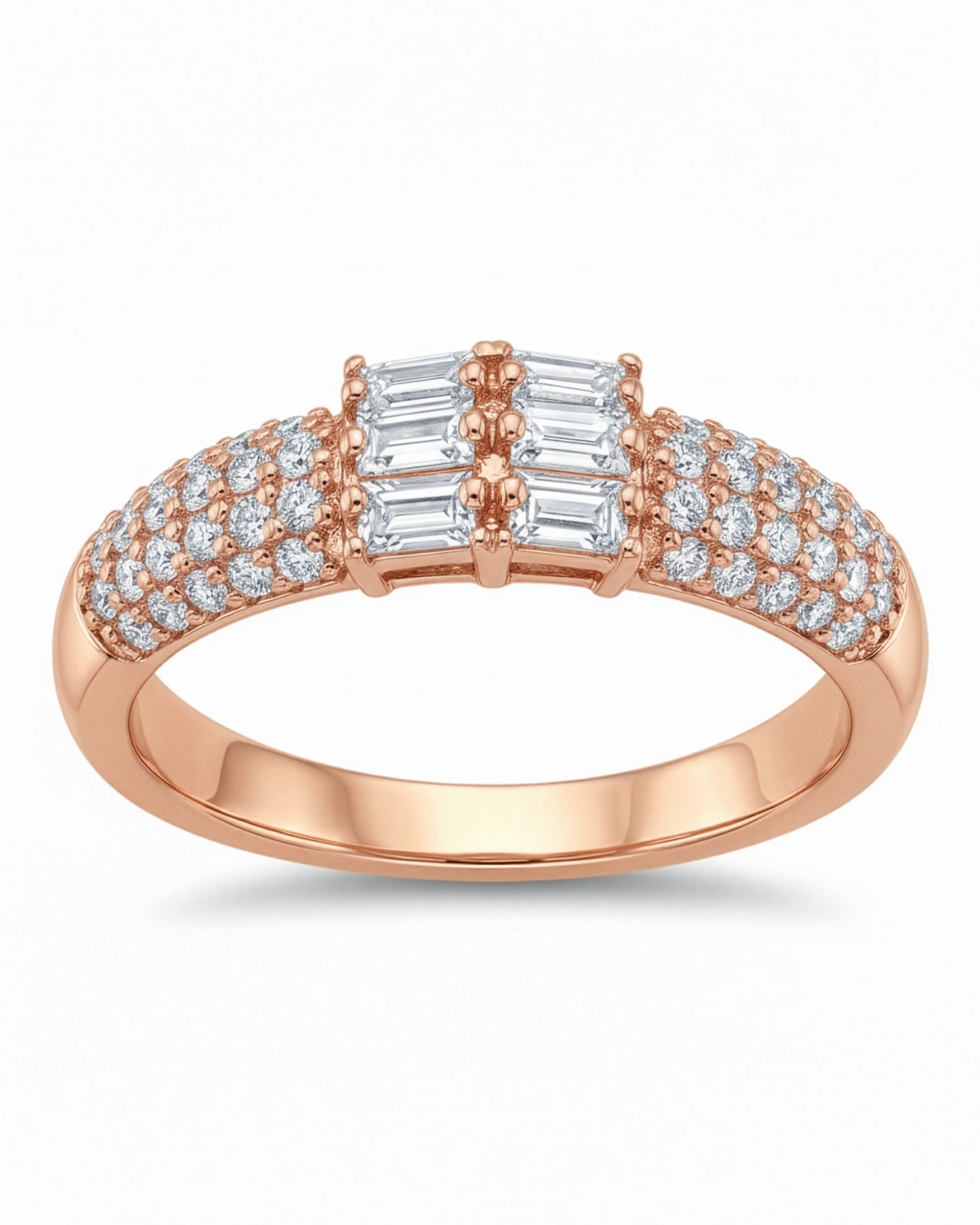 Baguette Cluster Crystal Ring