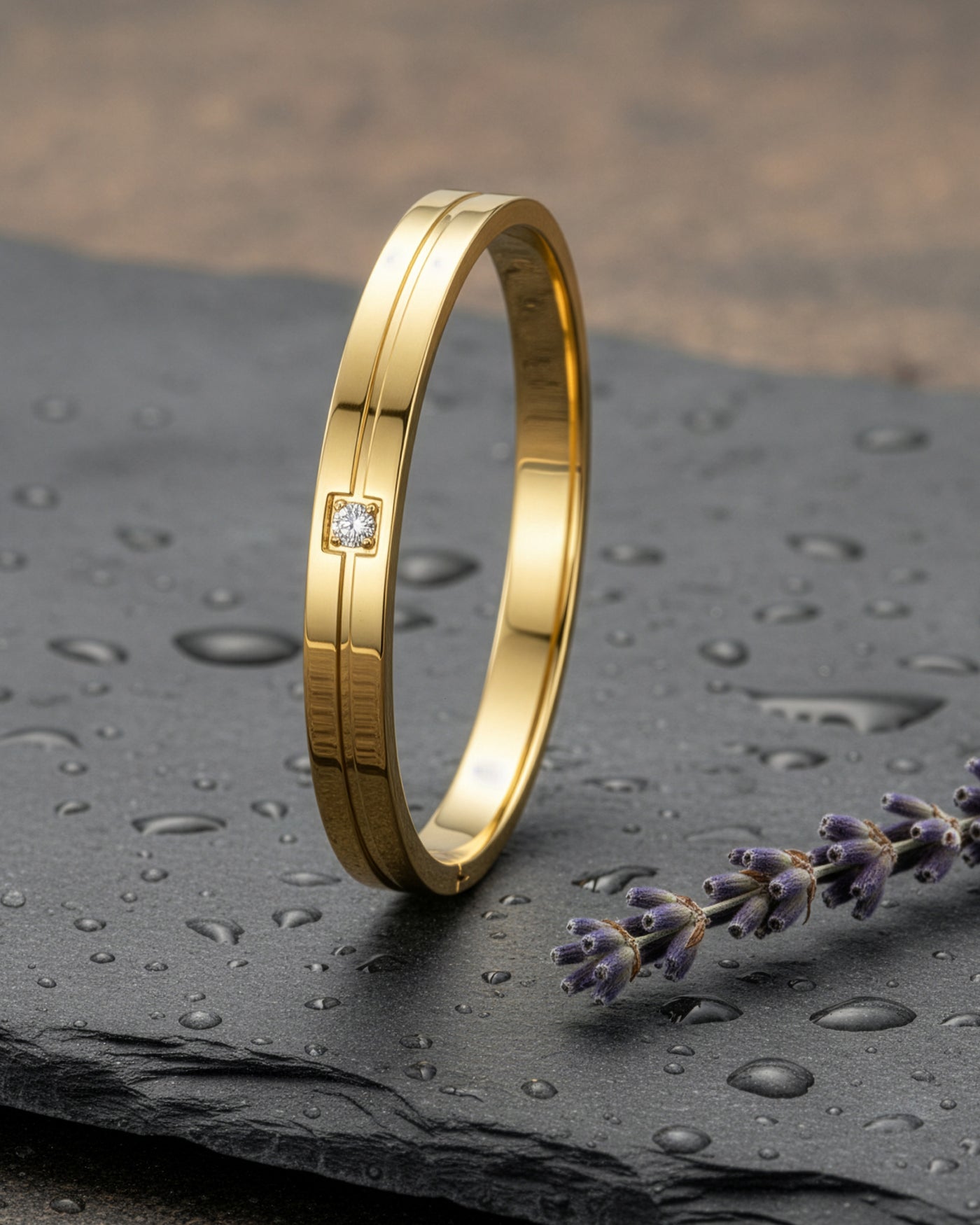 Center Stone Line Men’s Bracelet