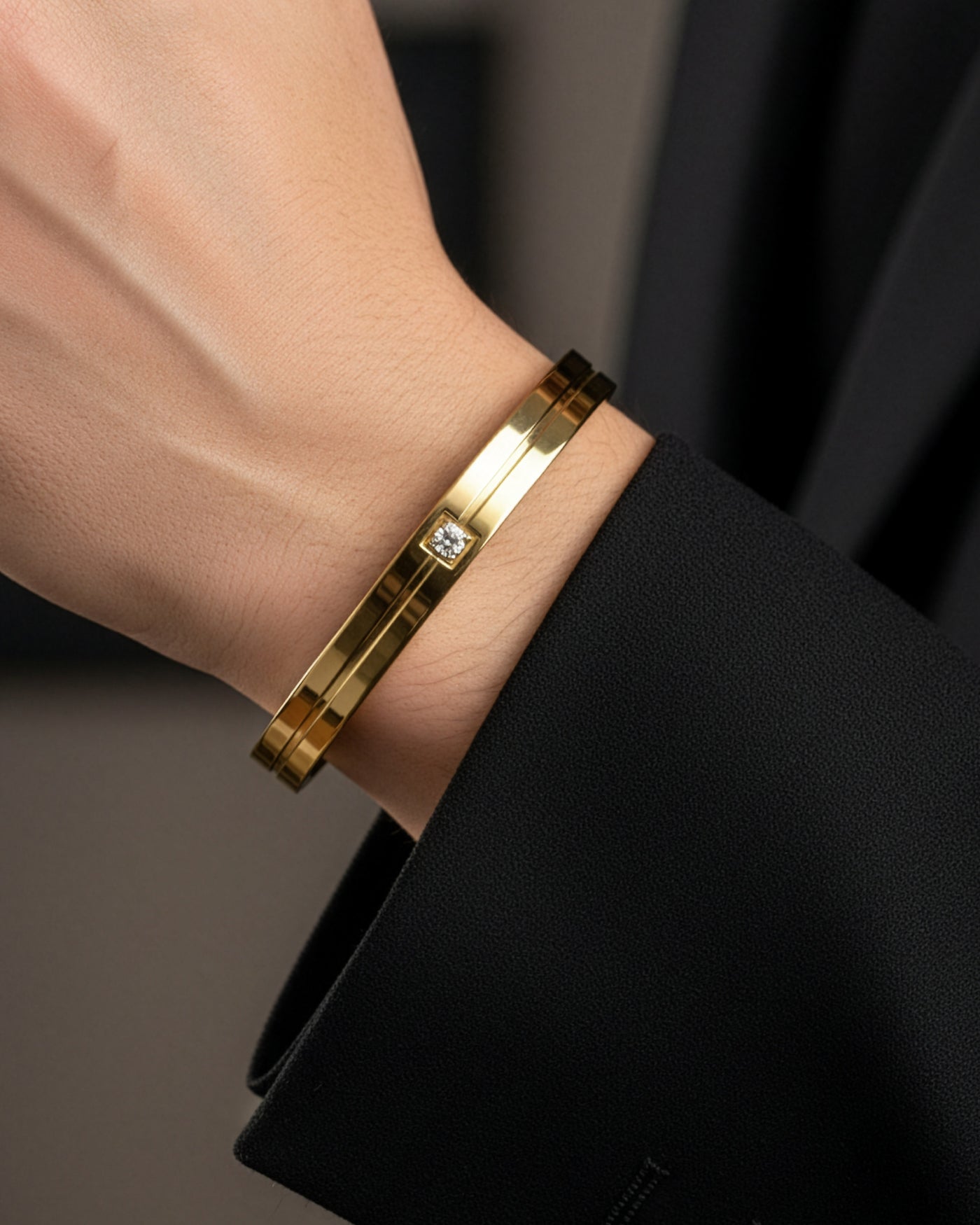 Geometric Texture Men’s Bracelet
