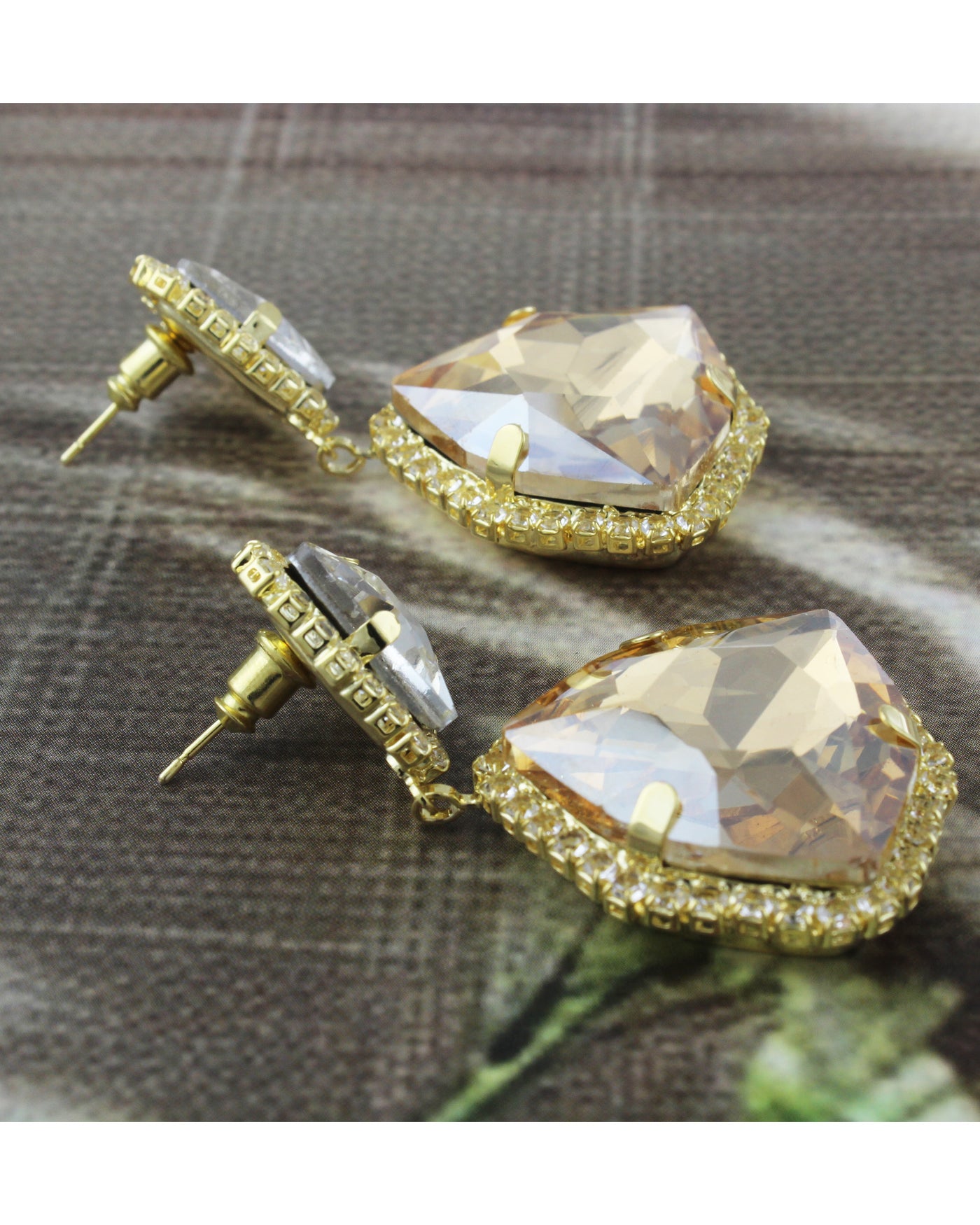 Champagne Crystal Luxe Drop Earrings