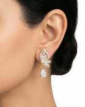 Crystal Butterfly Drop Earrings