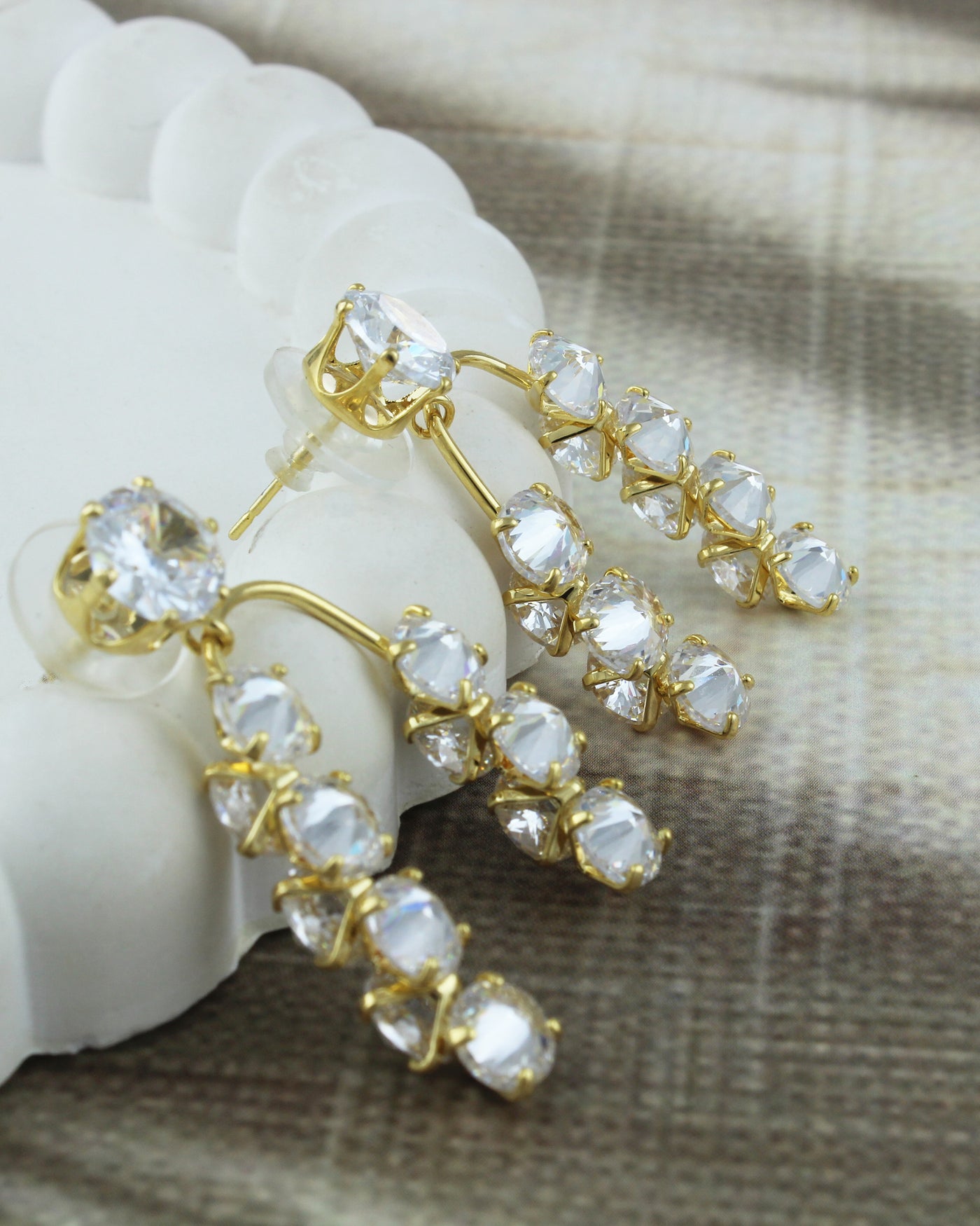 Crystal Cascade Drop Earrings