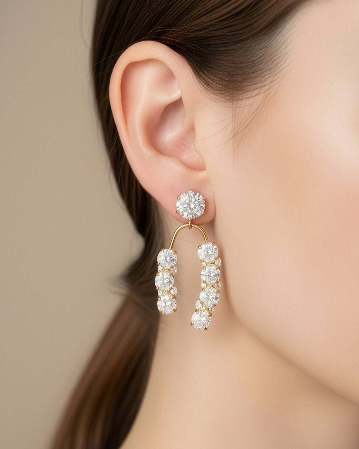 Crystal Cascade Drop Earrings