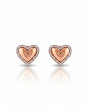 Crystal Heart Stud Earrings