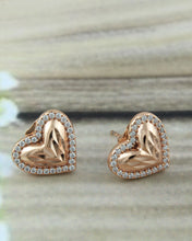 Crystal Heart Stud Earrings