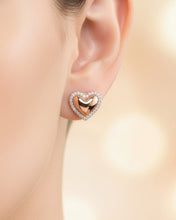 Crystal Heart Stud Earrings