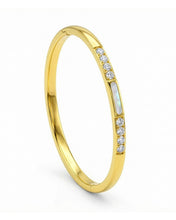 Crystal Inlay Gold Bracelet