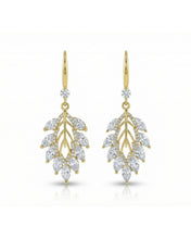 Crystal Leaf Drop Earrings