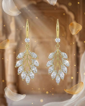 Crystal Leaf Drop Earrings