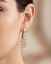 Crystal Leaf Drop Earrings