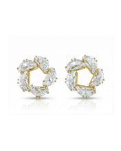Crystal Petal Cluster Earrings