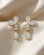 Crystal Petal Drop Earrings