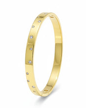 Crystal Studded Gold Bracelet