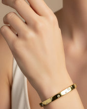 Crystal Studded Gold Bracelet