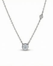 Dual Solitaire Accent Pendant Chain