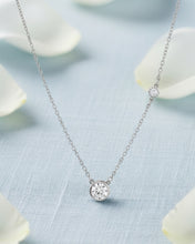 Dual Solitaire Accent Pendant Chain