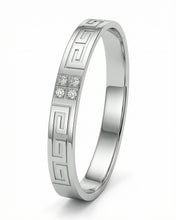 Dual Tone Greek Key Men’s Bracelet