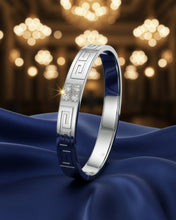 Dual Tone Greek Key Men’s Bracelet