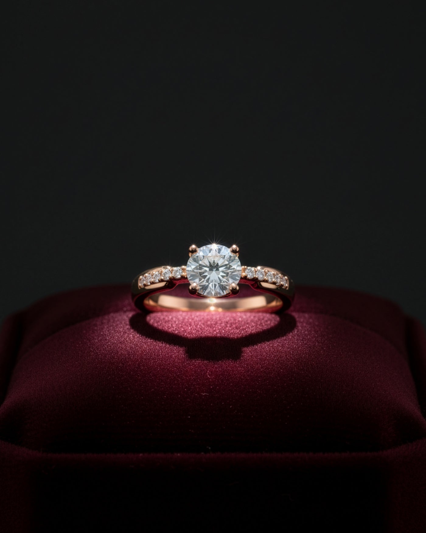 Elegant Solitaire Crystal Ring