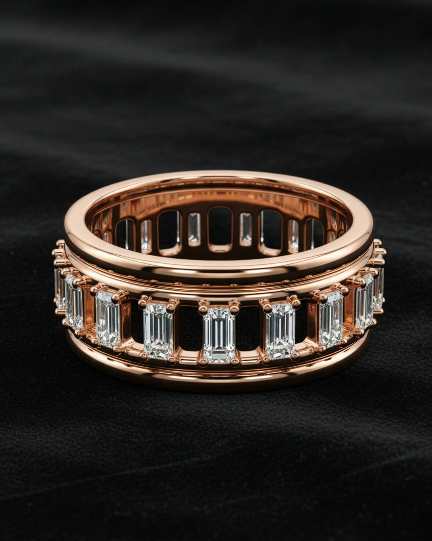 Eternity Baguette Crystal Band Ring
