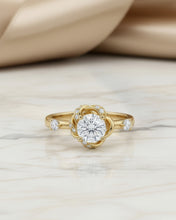 Floral Knot Solitaire Ring