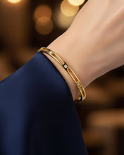 Geometric Crystal Line Bracelet