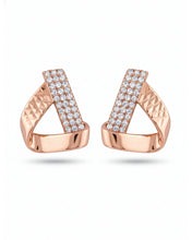 Geometric Twist Pavé Earrings