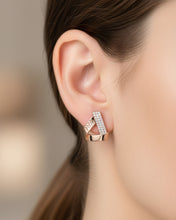 Geometric Twist Pavé Earrings