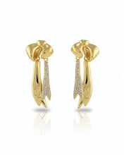 Gold Ribbon Luxe Drop Earrings