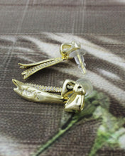 Gold Ribbon Luxe Drop Earrings