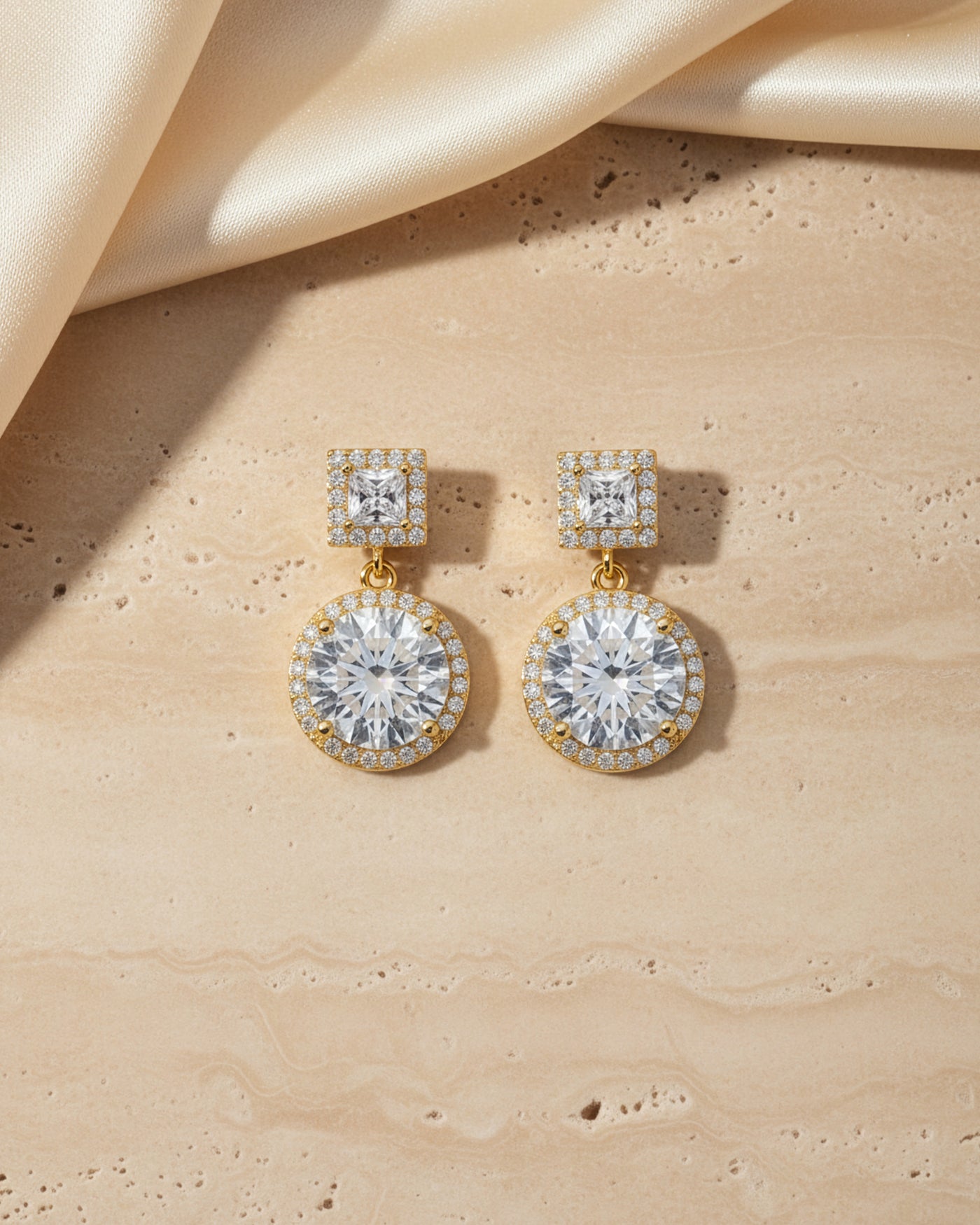 Halo Drop Sparkle Earrings