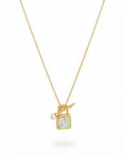 Lock Charm Crystal Pendant Chain